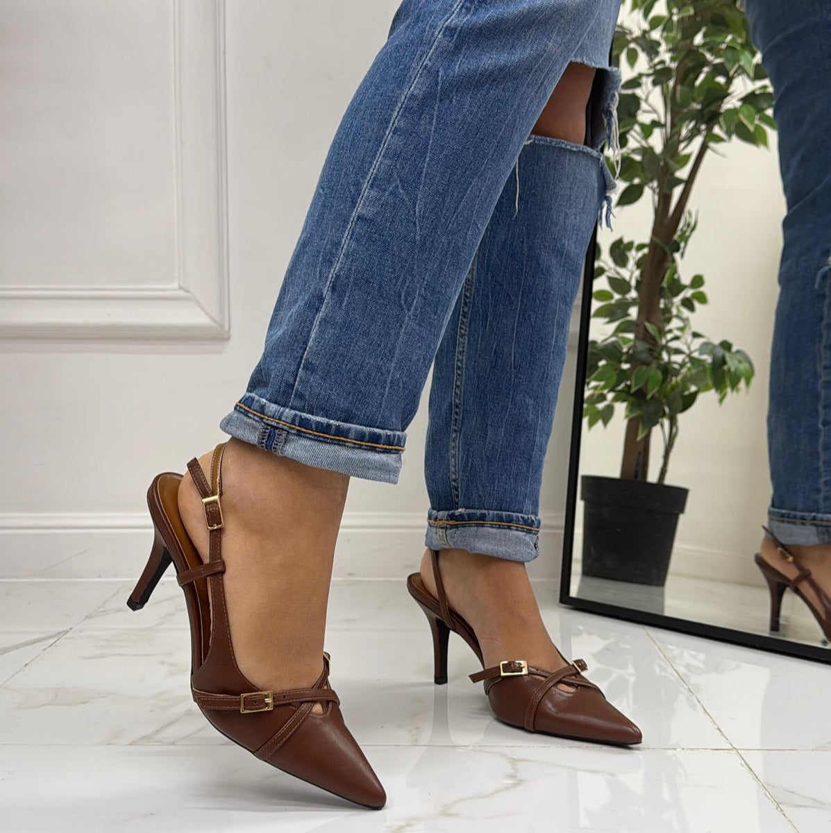 Decolte Scarpe Donna Tacco A Spillo Perle Bianco 9 Cm Pelle Sintetica - Foto 5