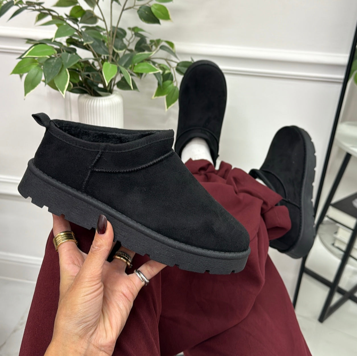 Nastya - Stivaletto Eskimo Boots Comodo Nero