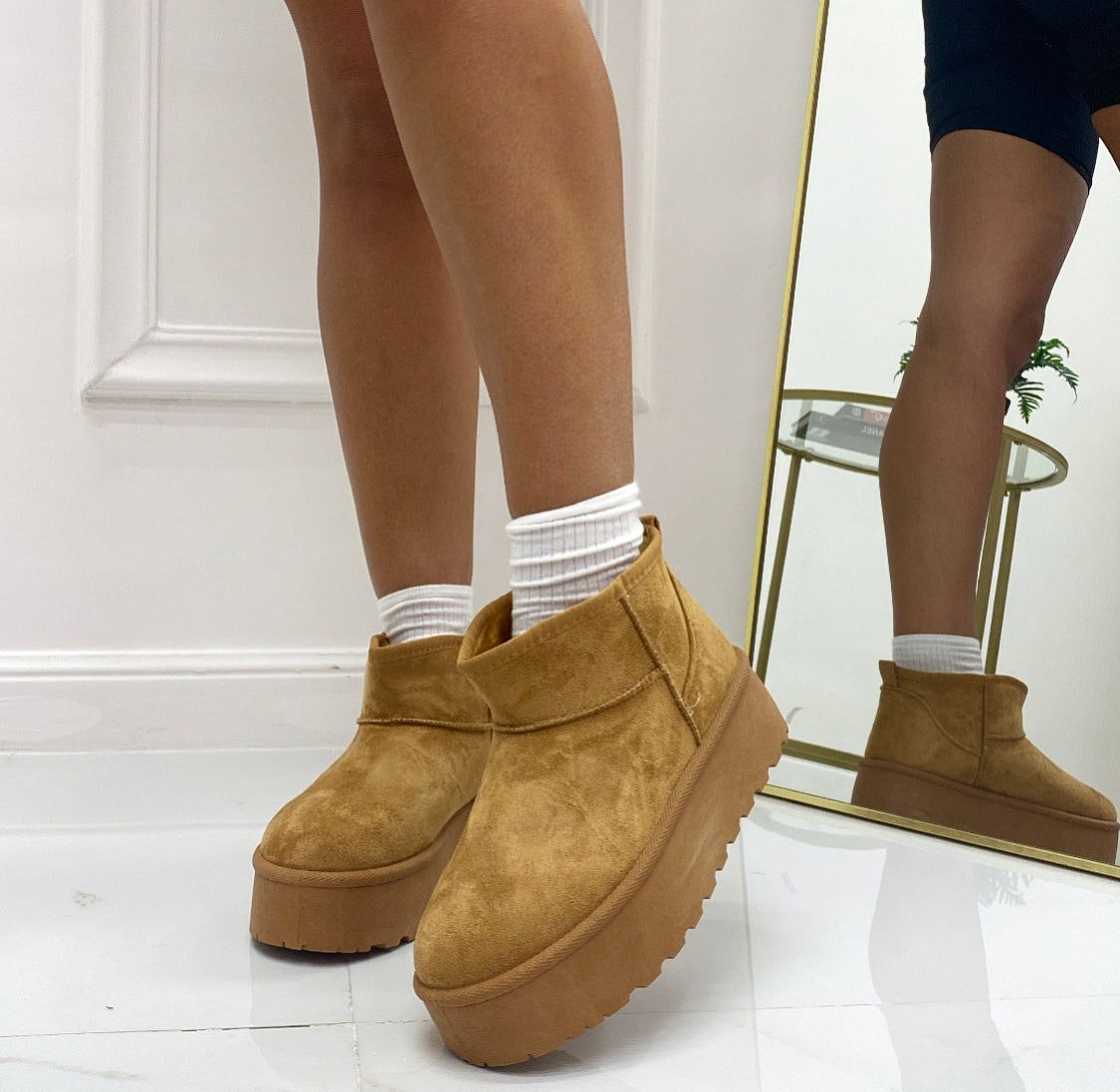 Yumi - Stivaletto Eskimo Boots Gomma Alta Cuoio