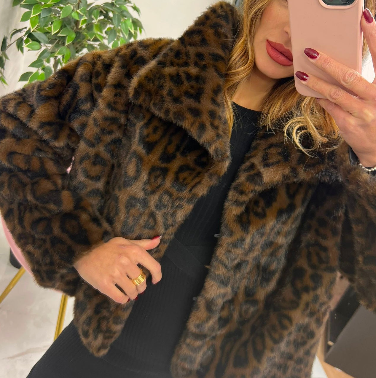 Paris - Eco Pelliccia Marrone Leopardato