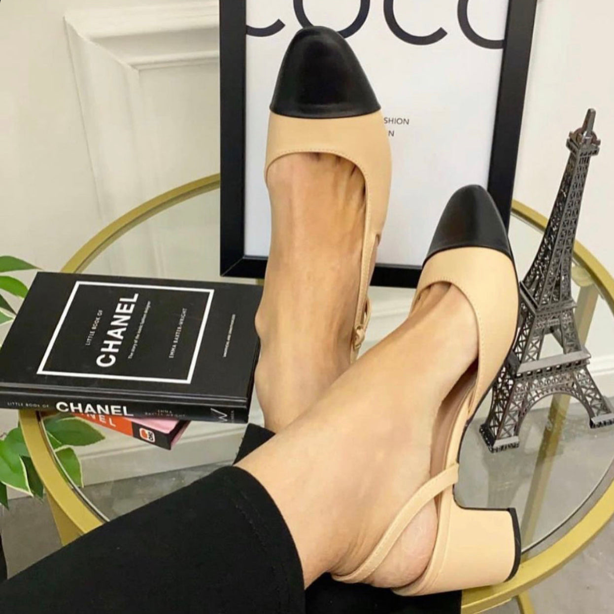 HOT Chanel Tacco Largo Chanel Scarpe Nere Scarpe Chanel