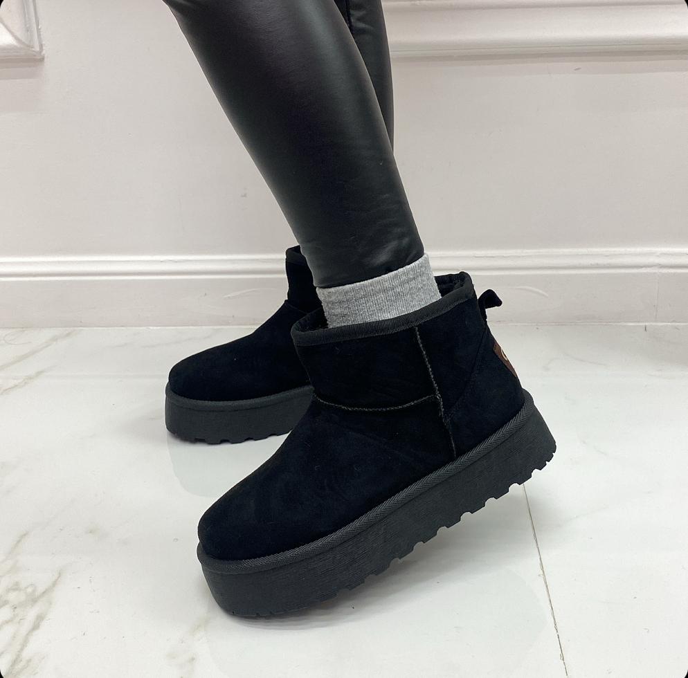 Yumi - Stivaletto Eskimo Boots Gomma Alta Nero