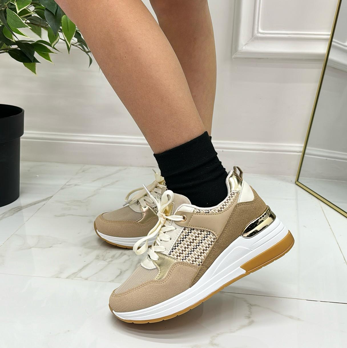 Mary - Sneakers Donna Lacci Comode Casual Beige