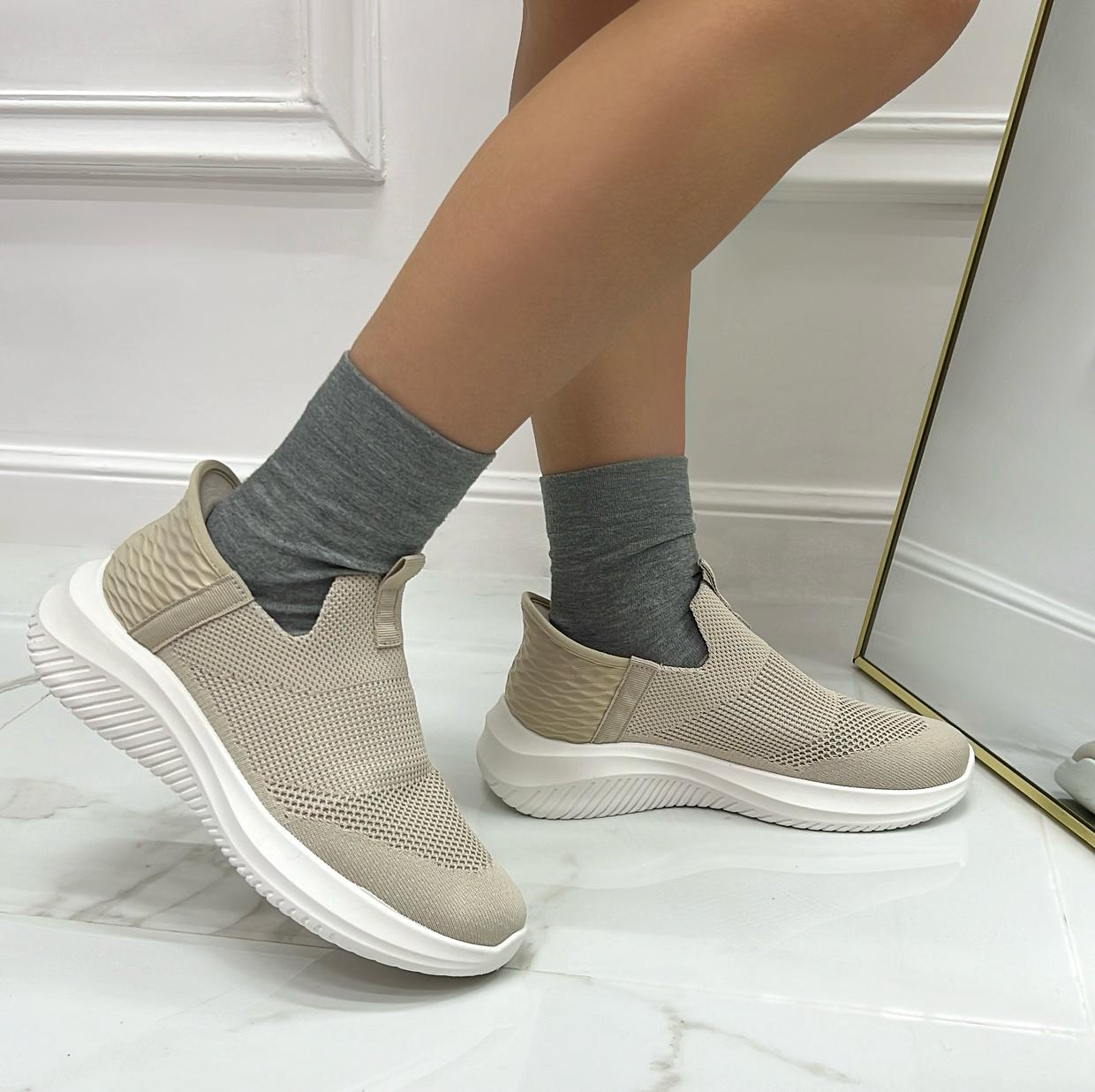 Madison - Sneakers Slip On Donna Scarpe Casual Comode Beige