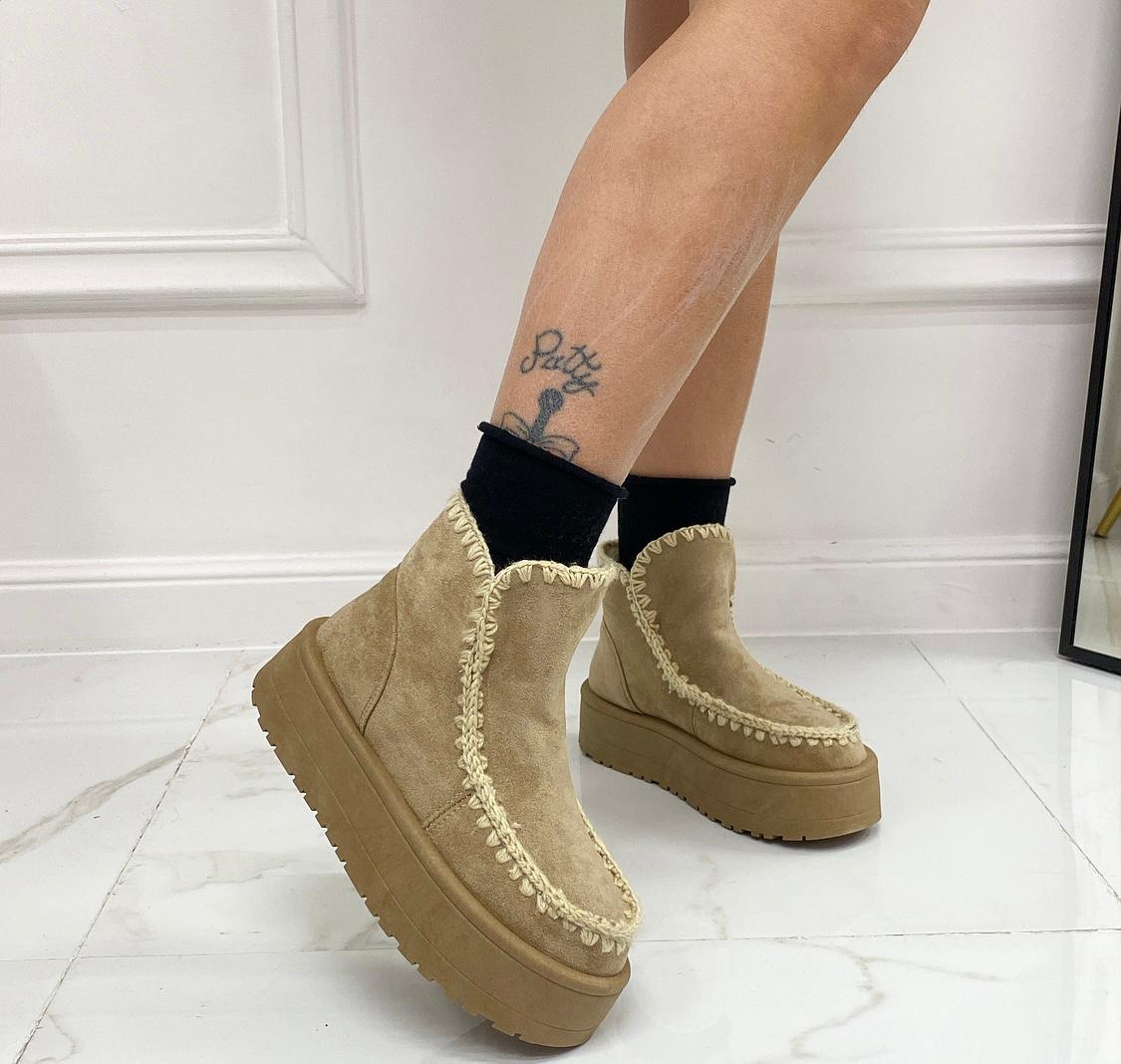 Ella - Stivaletto Eskimo Boots Gomma Alta Khaki