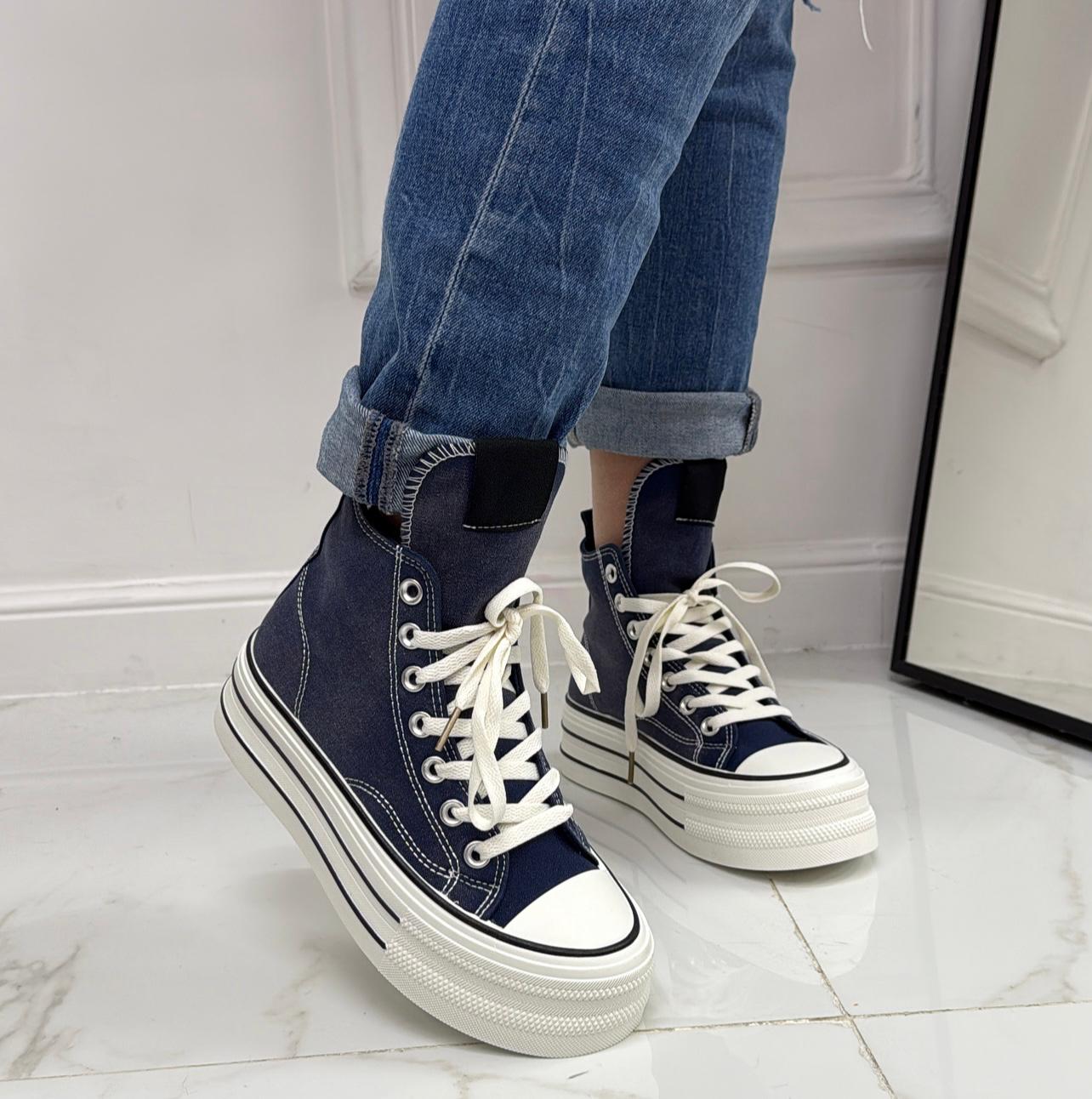 Marbella - Sneakers Donna Scarpe Ginnastica Lacci Casual Comodo Jeans