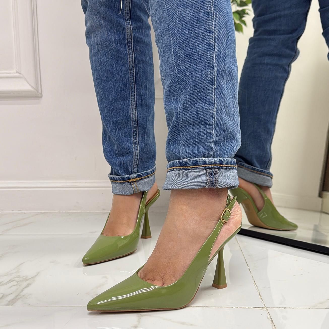 Scarpe Verdi Tacchi A Spillo Verdi Linda Décolleté Donna Tacco