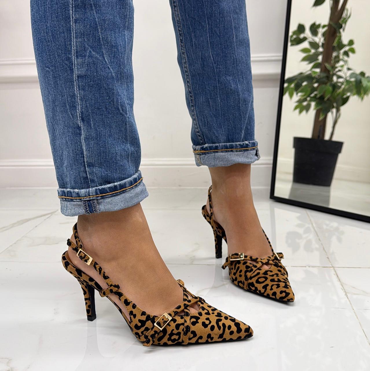 Karol - Décolleté Donna Tacco Spillo Punta Elegante Leopardato