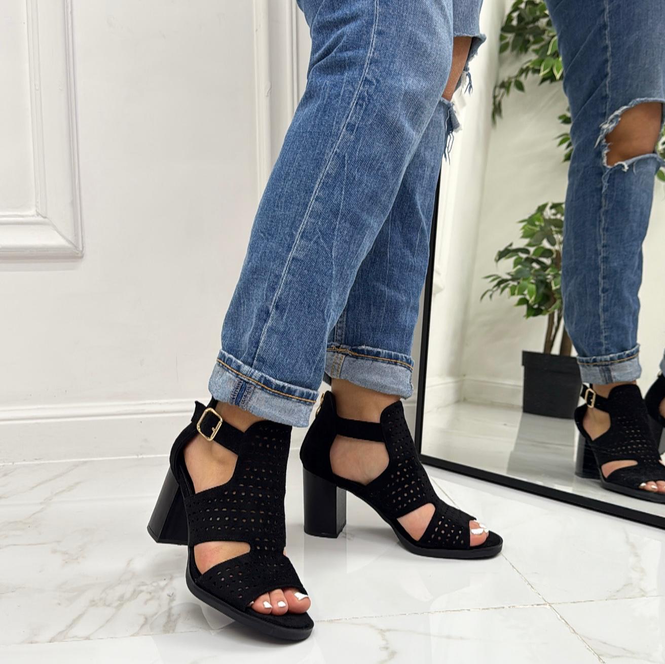 Sophie - Scarpa Donna Stivaletto Tacco Quadrato Nero