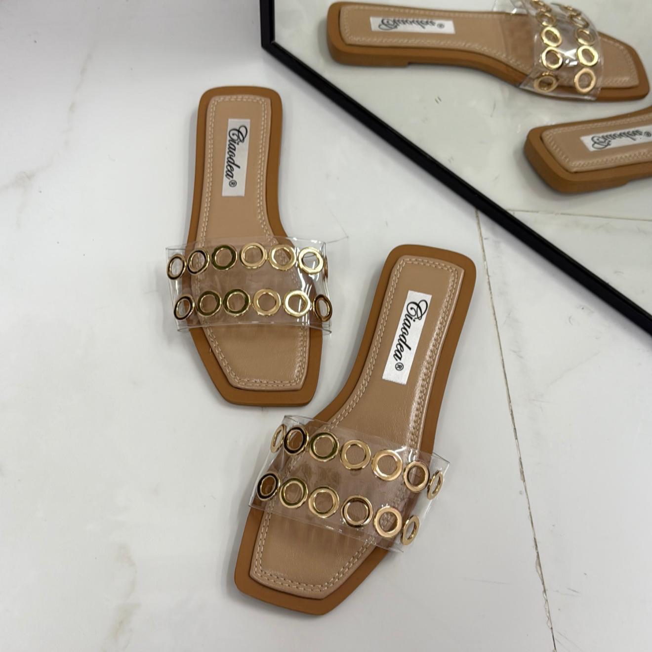 Violante - Sandalo Ciabatte Donna Casual Trasparente
