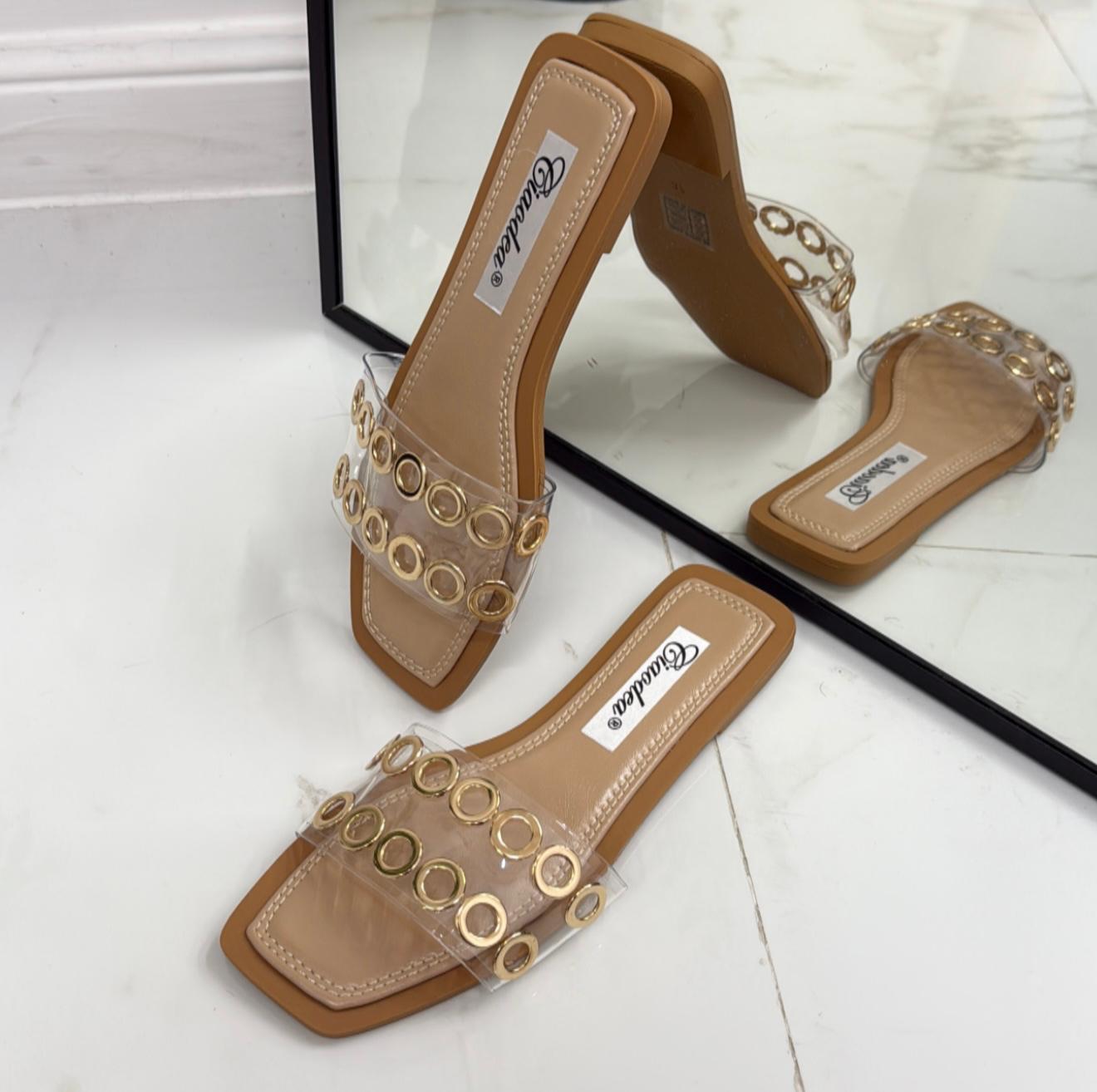Violante - Sandalo Ciabatte Donna Casual Trasparente