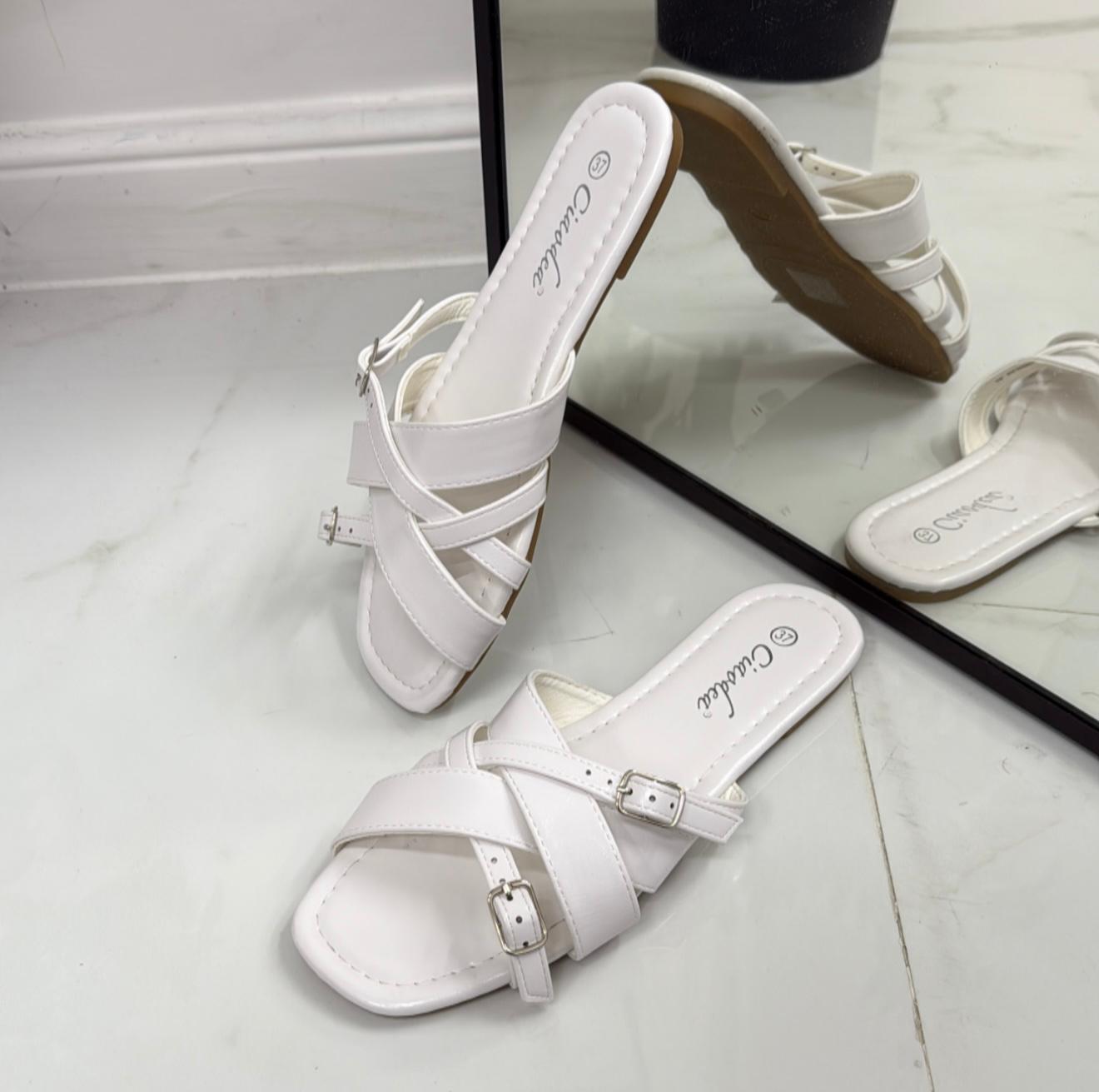 Hella - Sandalo Ciabatte Donna Casual Comode Bianco
