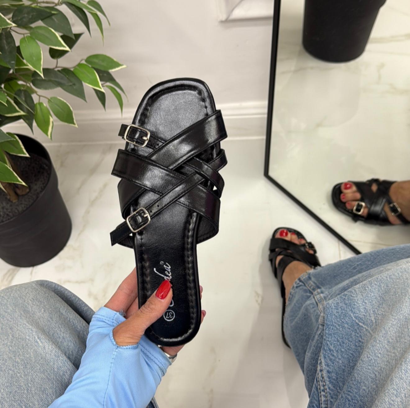 Hella - Sandalo Ciabatte Donna Casual Comode Nero