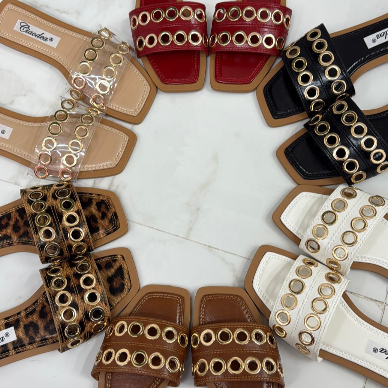 Violante - Sandalo Ciabatte Donna Casual Comode Marrone