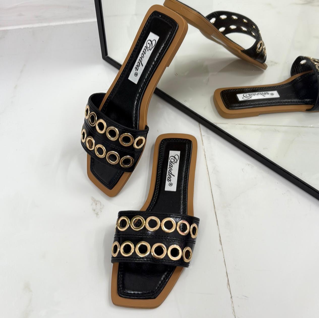 Violante - Sandalo Ciabatte Donna Casual Comode Nero