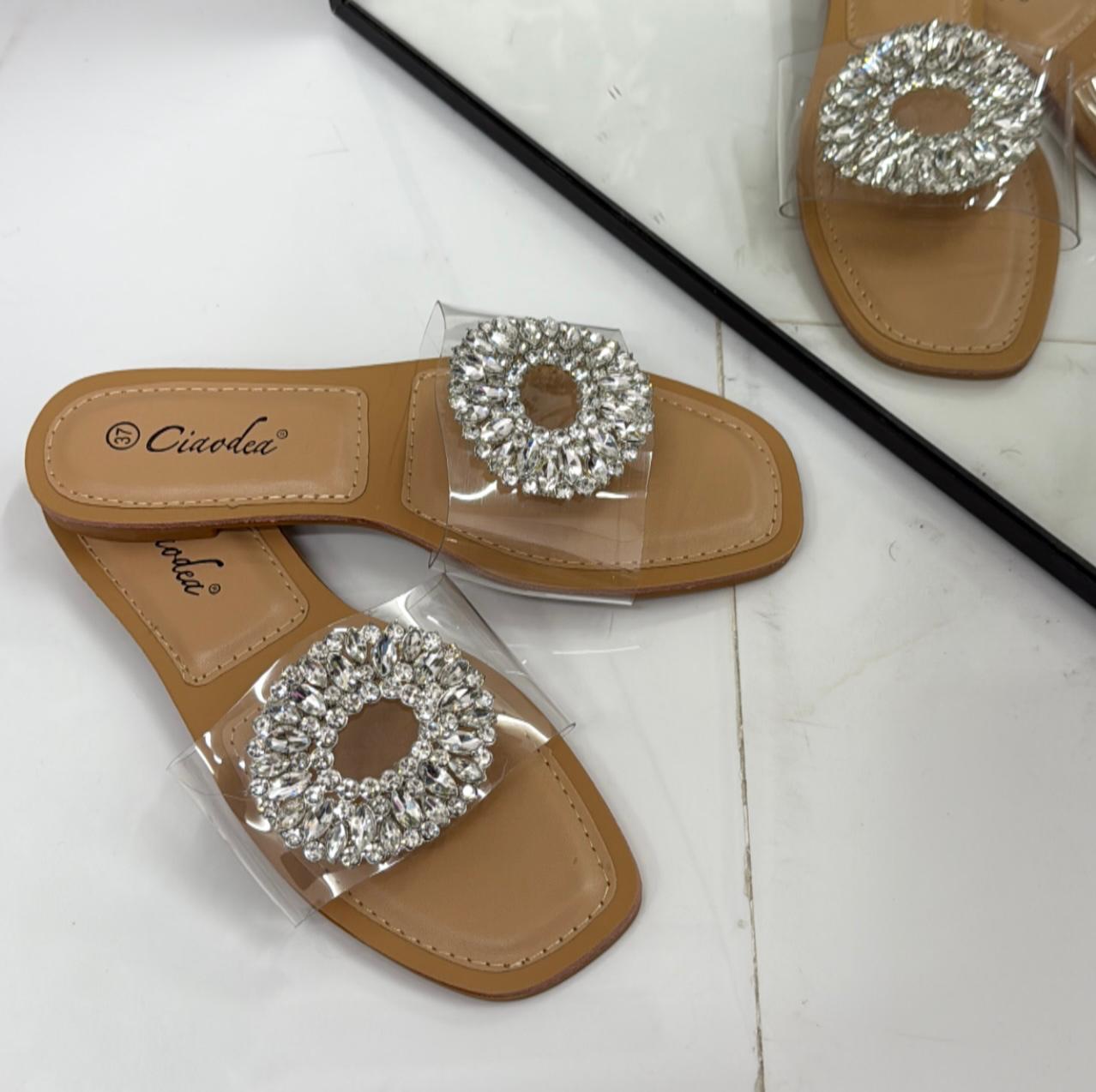 Vittoria -  Sandalo Ciabatte Donna Casual Comode Trasparente