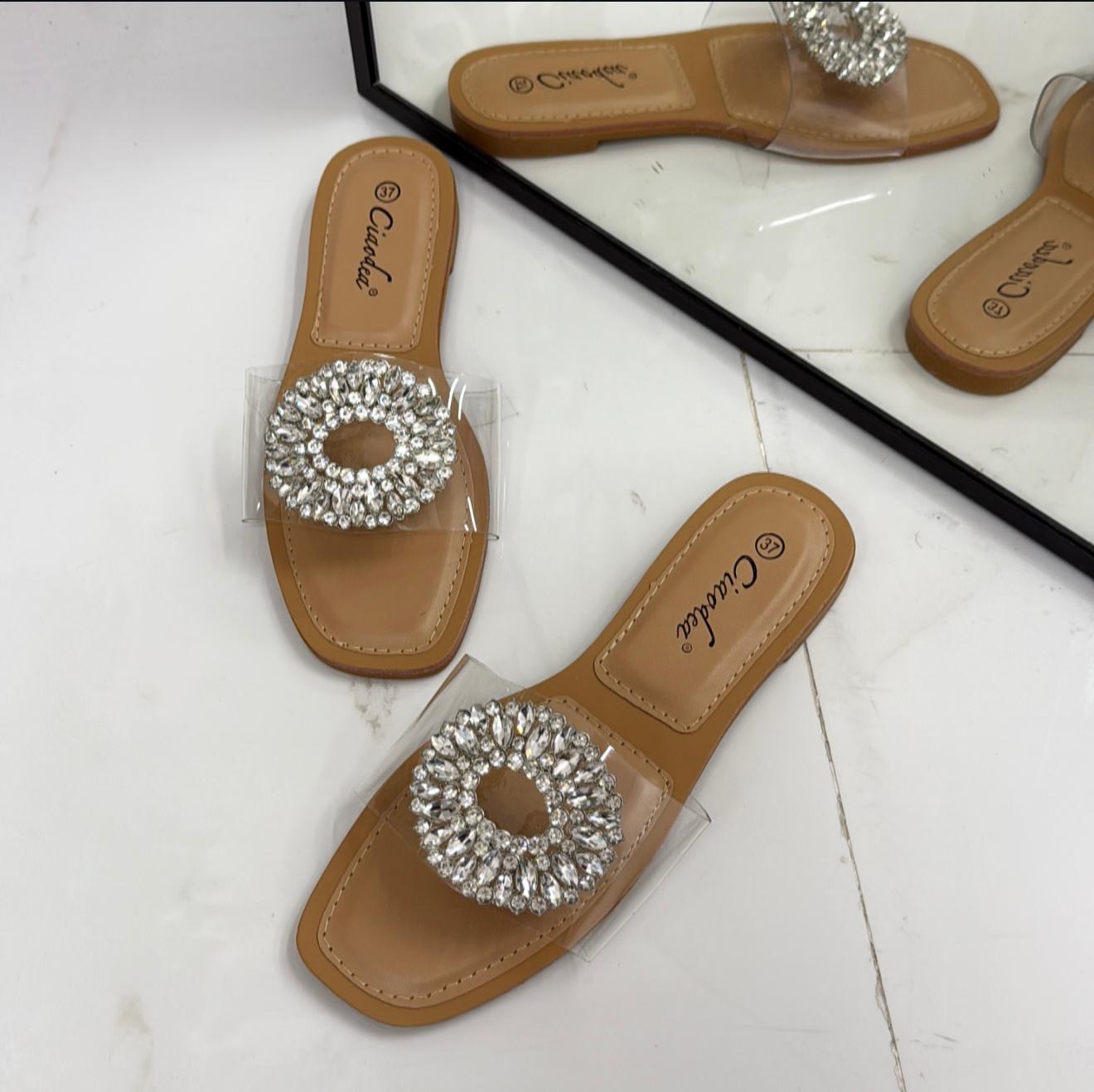 Vittoria -  Sandalo Ciabatte Donna Casual Comode Trasparente