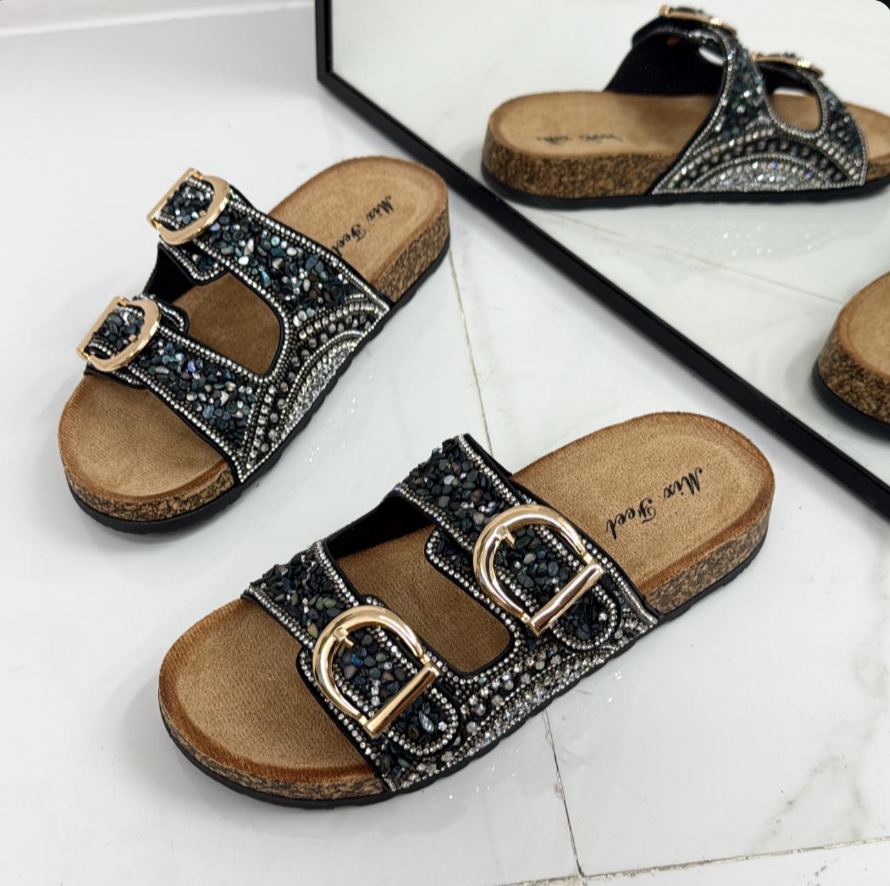 Sonia - Sandalo Ciabatte Donna Casual Comode Nero