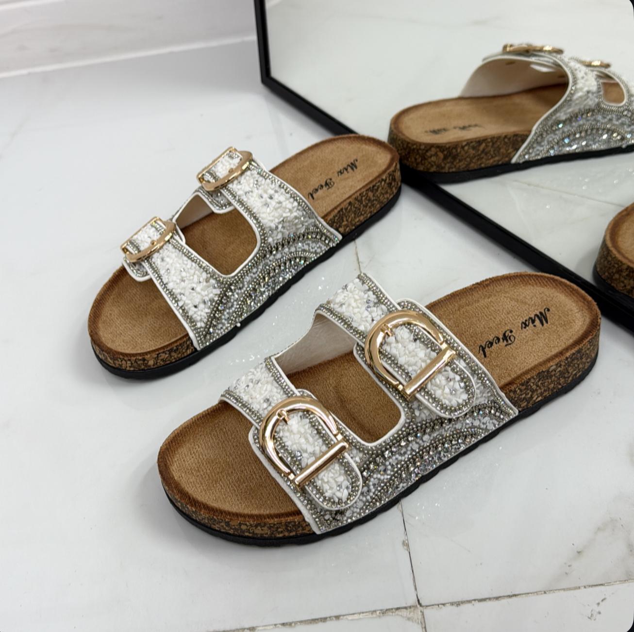 Sonia - Sandalo Ciabatte Donna Casual Comode Bianco