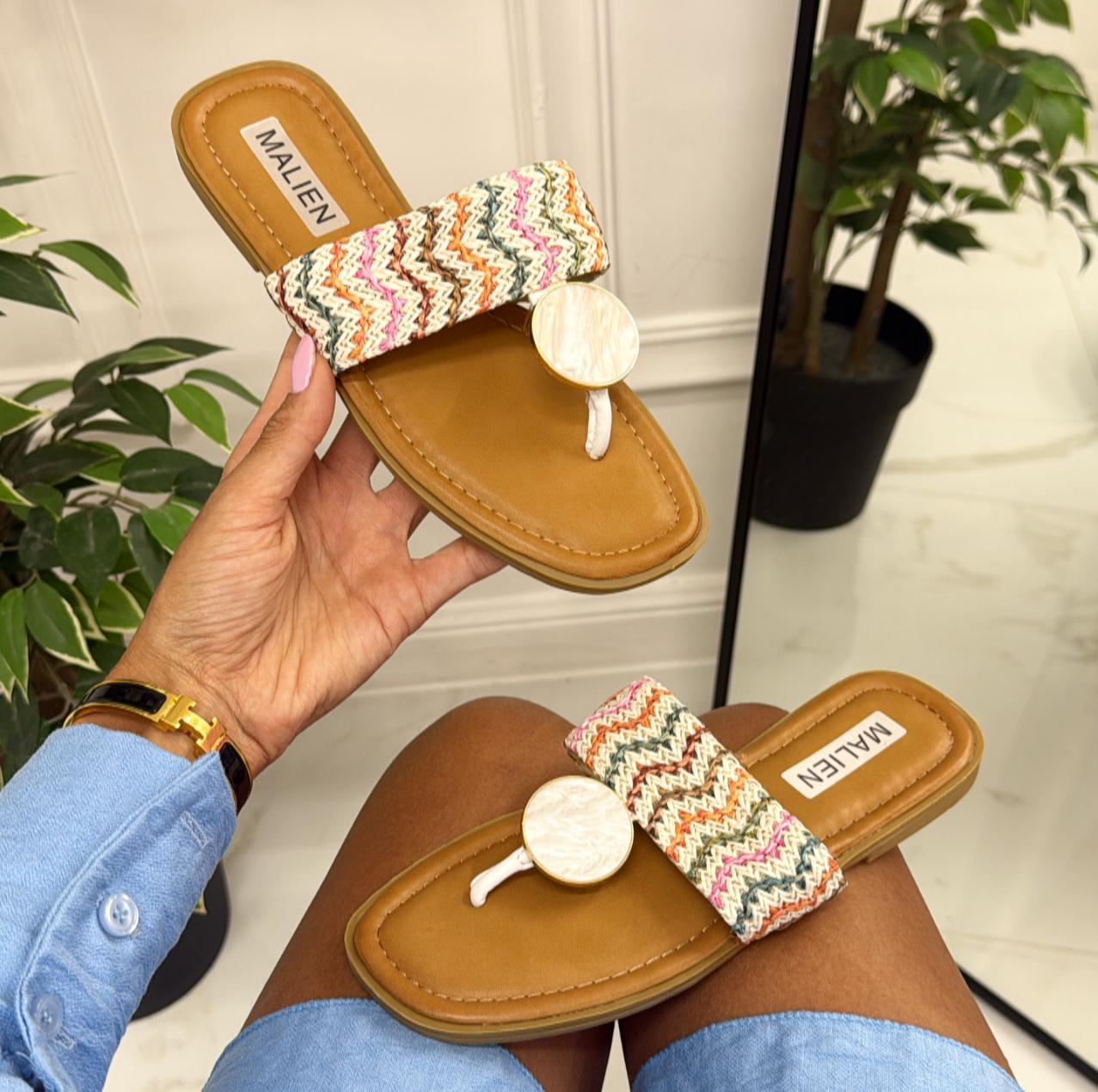 Ginevra  - Sandalo Ciabatte Donna Casual Comode Multicolor