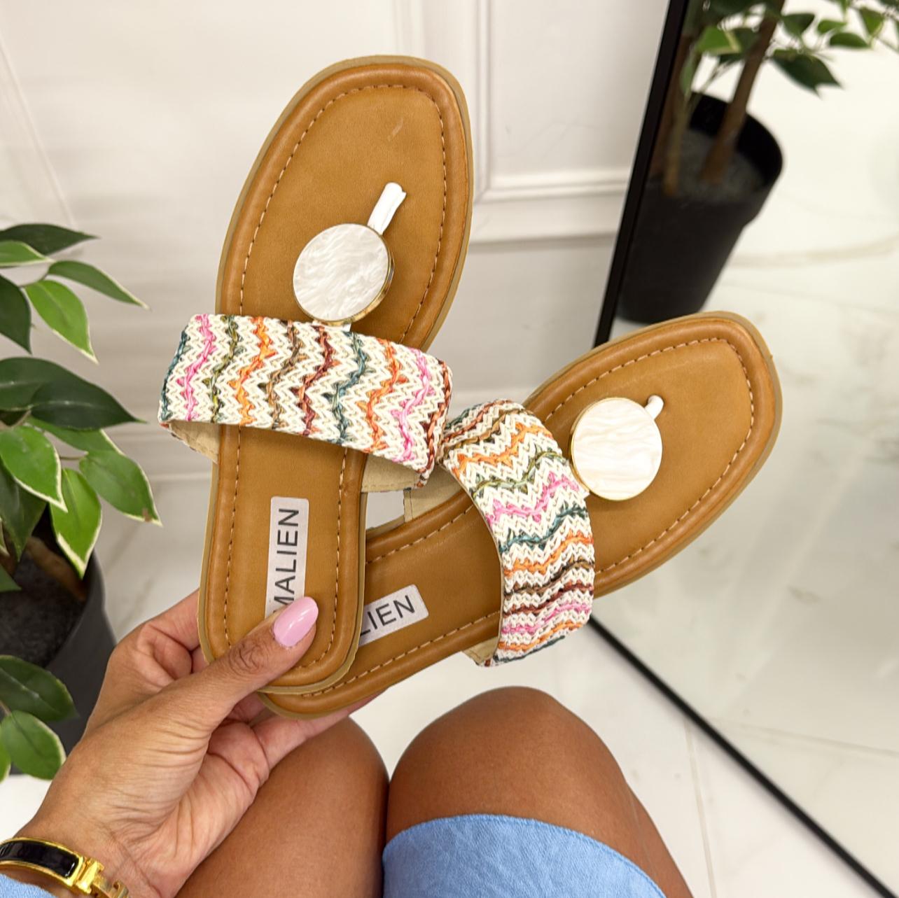Ginevra  - Sandalo Ciabatte Donna Casual Comode Multicolor