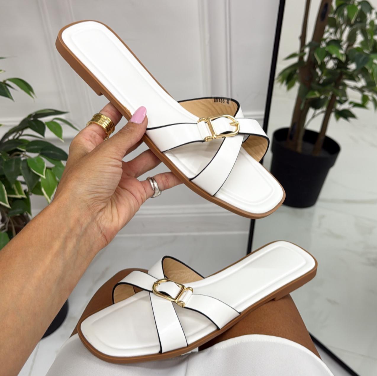 Liliana - Sandalo Ciabatte Donna Casual Comode Bianco
