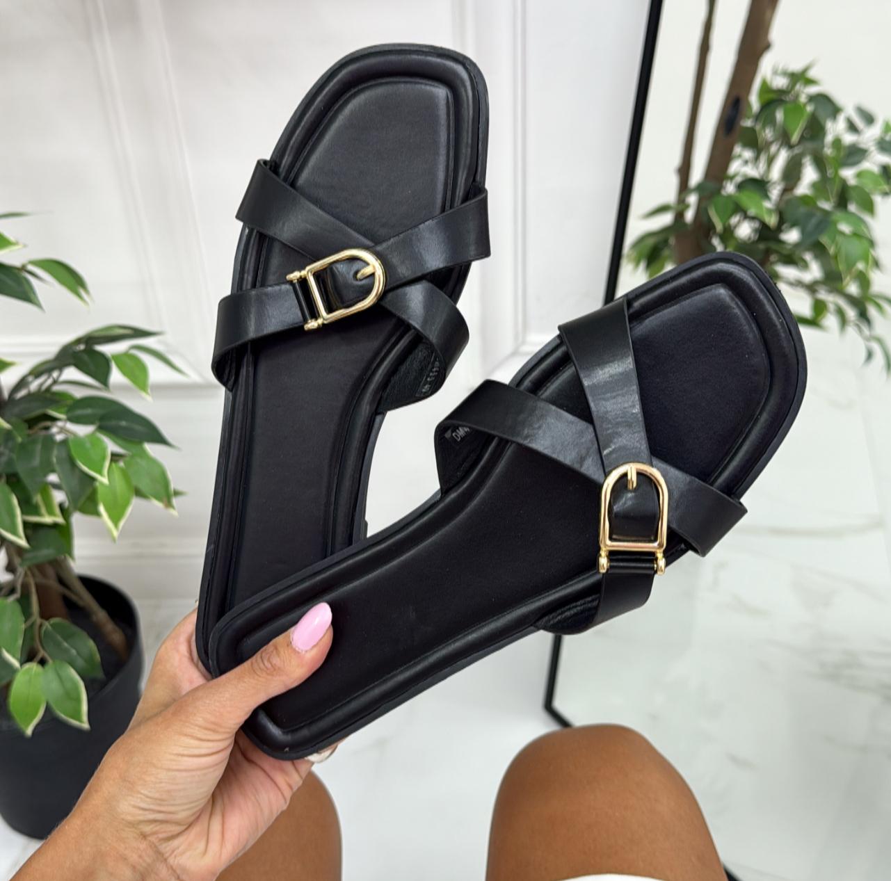 Liliana - Sandalo Ciabatte Donna Casual Comode Nero