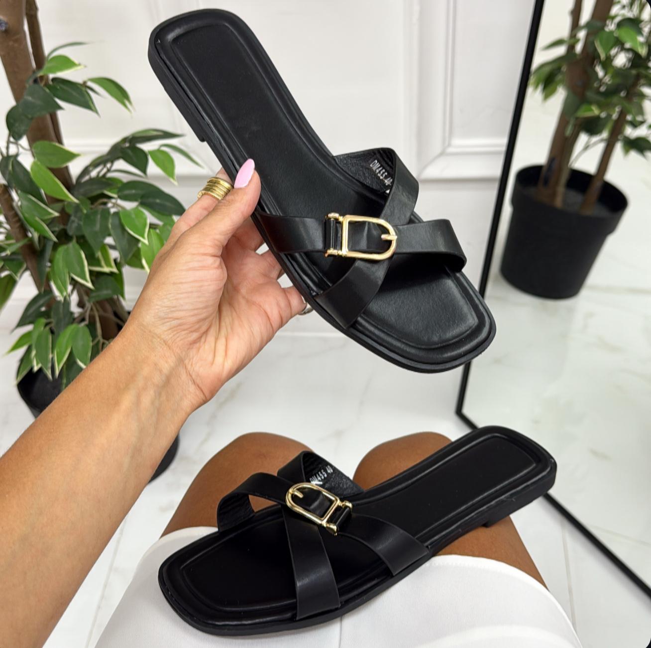 Liliana - Sandalo Ciabatte Donna Casual Comode Nero
