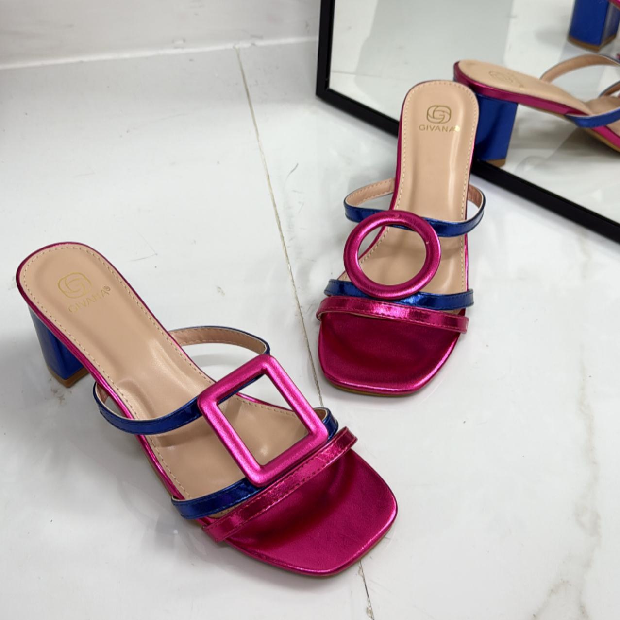 Taylor - Sandalo Donna Scarpa Tacco Punta Fuxia