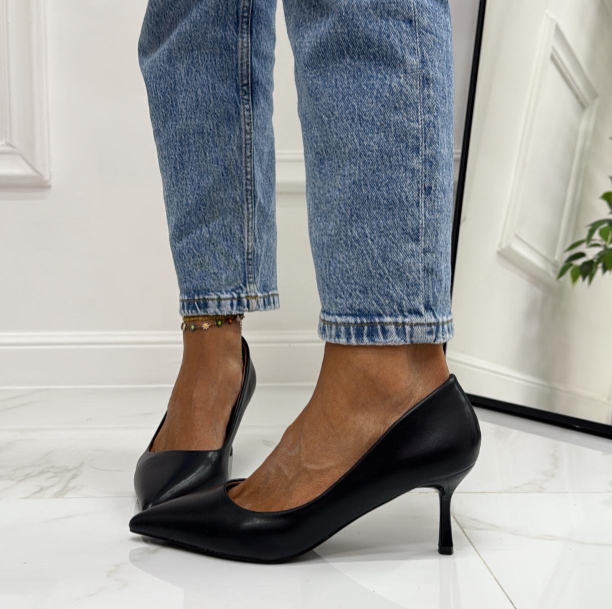 Flaminia - Décolleté Donna Scarpa Tacco Spillo Elegante Nero