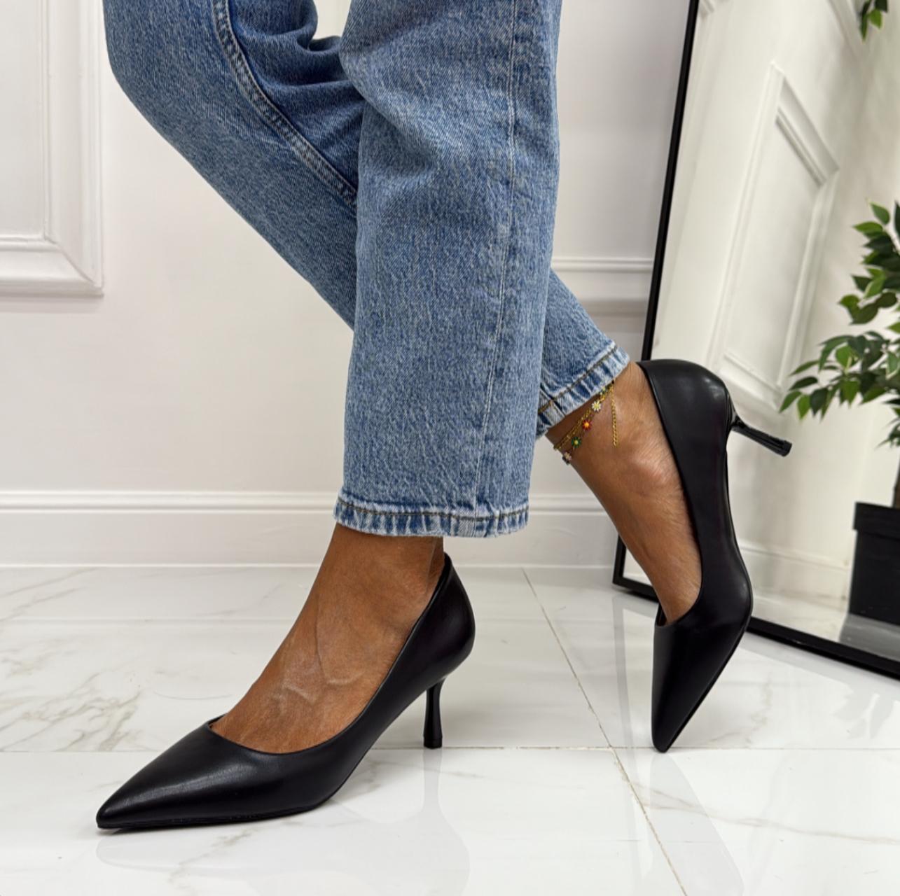 Flaminia - Décolleté Donna Scarpa Tacco Spillo Elegante Nero