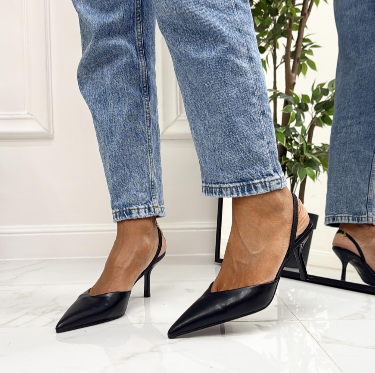 Beyoncé - Decolleté Donna Punta Scarpa Tacco Spillo Nero