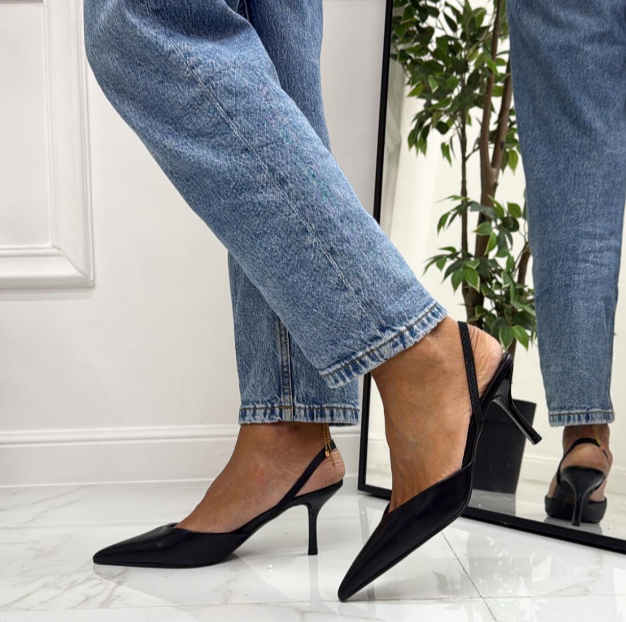 Beyoncé - Decolleté Donna Punta Scarpa Tacco Spillo Nero