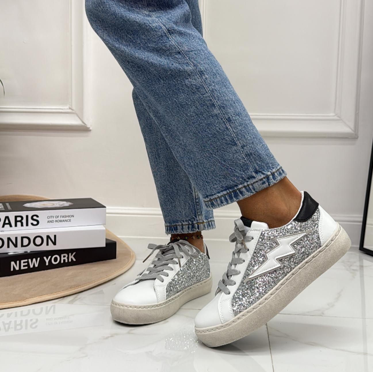 Asia - Sneakers Donna Lacci Comode Casual Argento