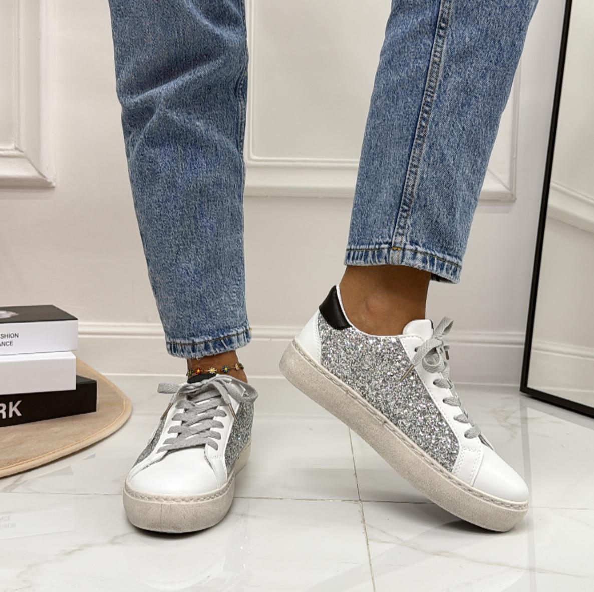 Asia - Sneakers Donna Lacci Comode Casual Argento