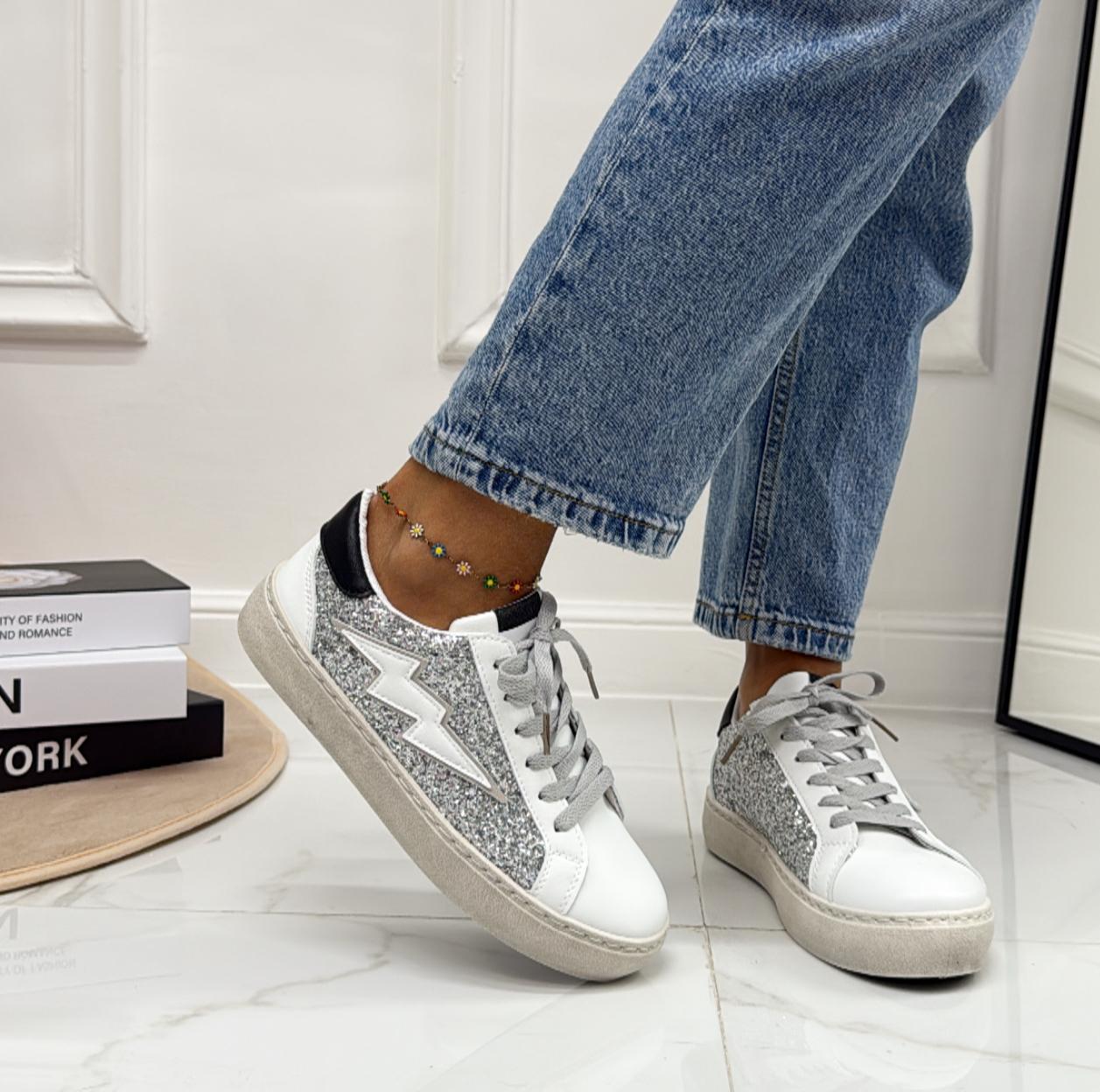 Asia - Sneakers Donna Lacci Comode Casual Argento