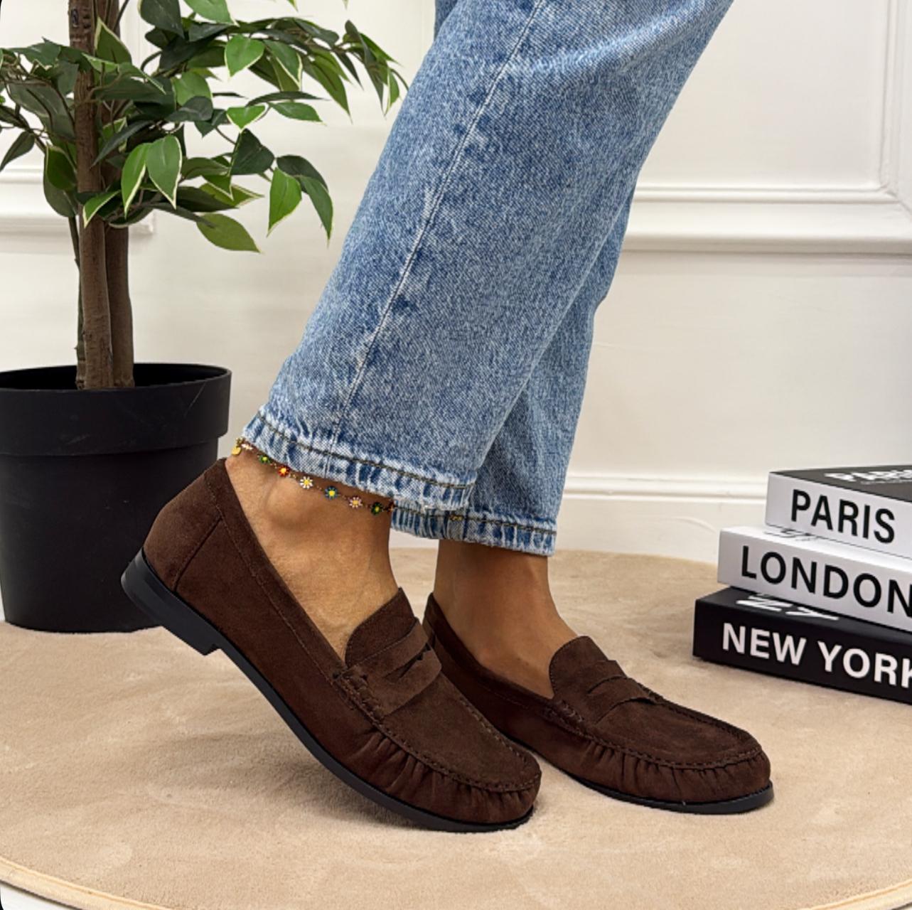 Alessia - Mocassino Donna Scarpa Casual Marrone