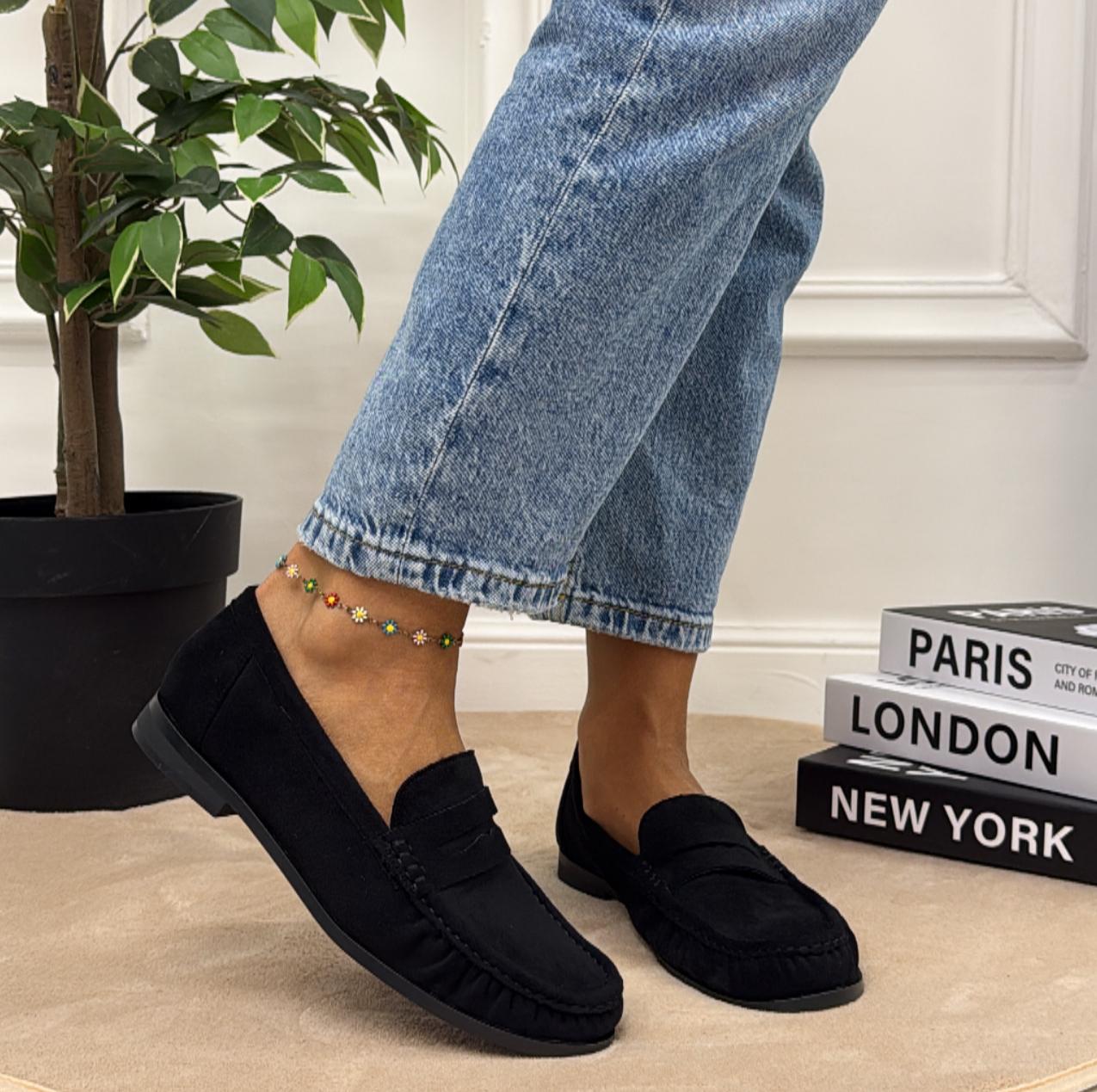 Alessia - Mocassino Donna Scarpa Casual Nero