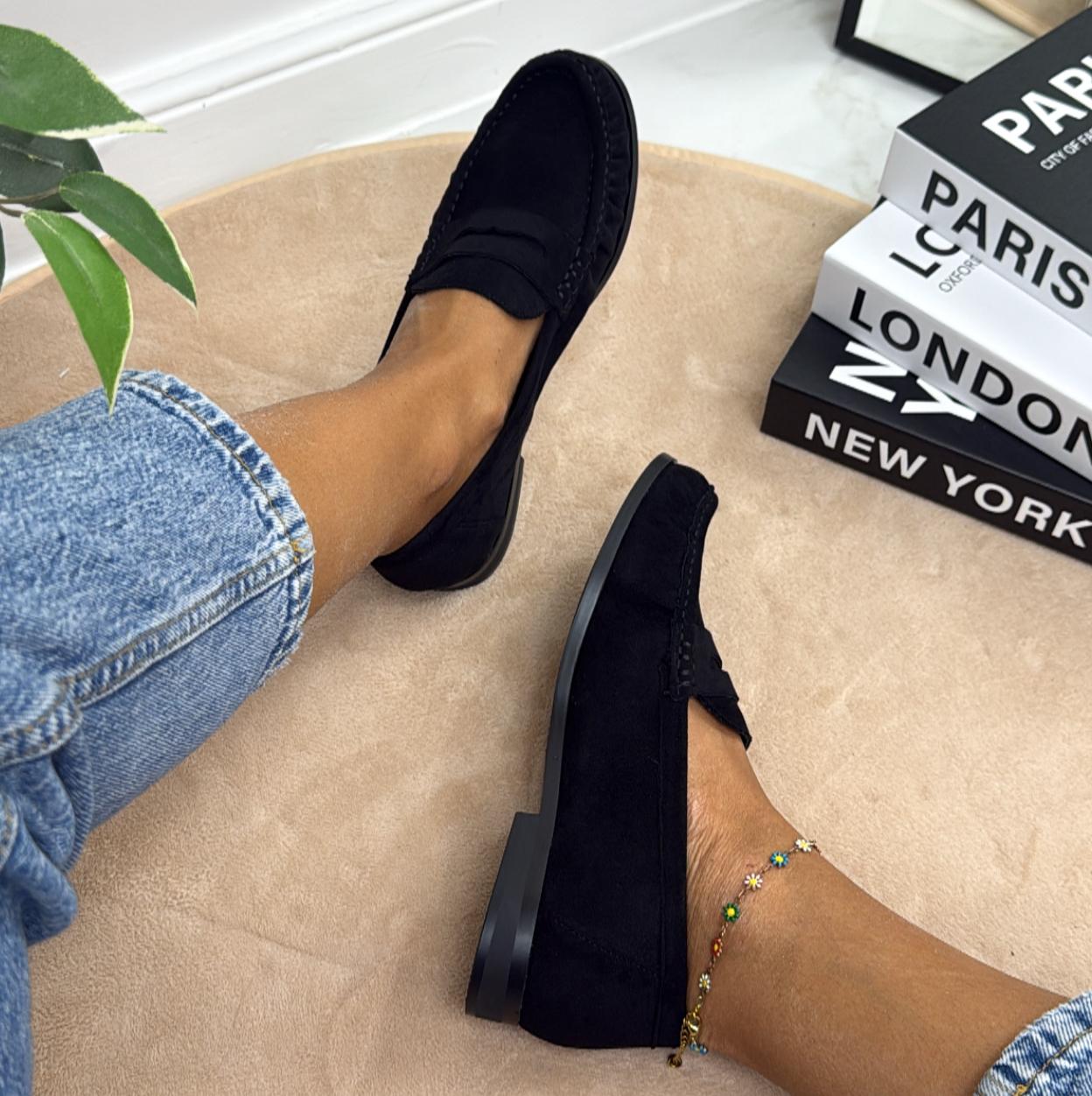 Alessia - Mocassino Donna Scarpa Casual Nero