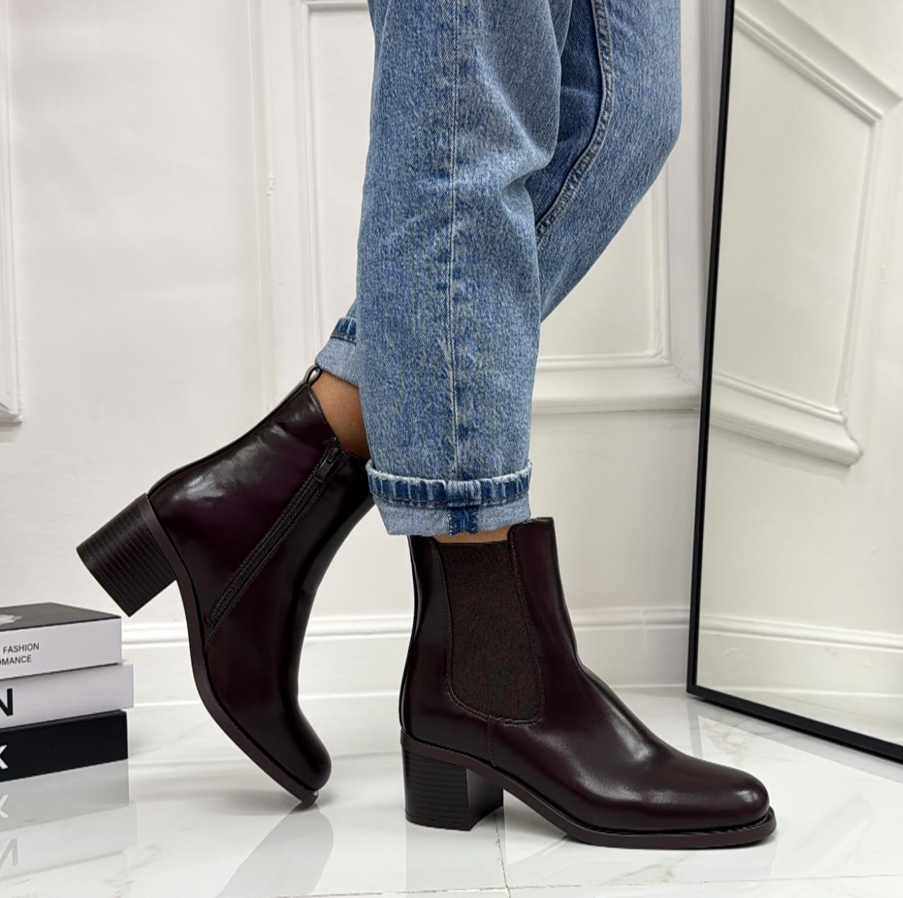Lexia - Stivaletto Donna Scarpa Punta Casual Comodo Bordeaux