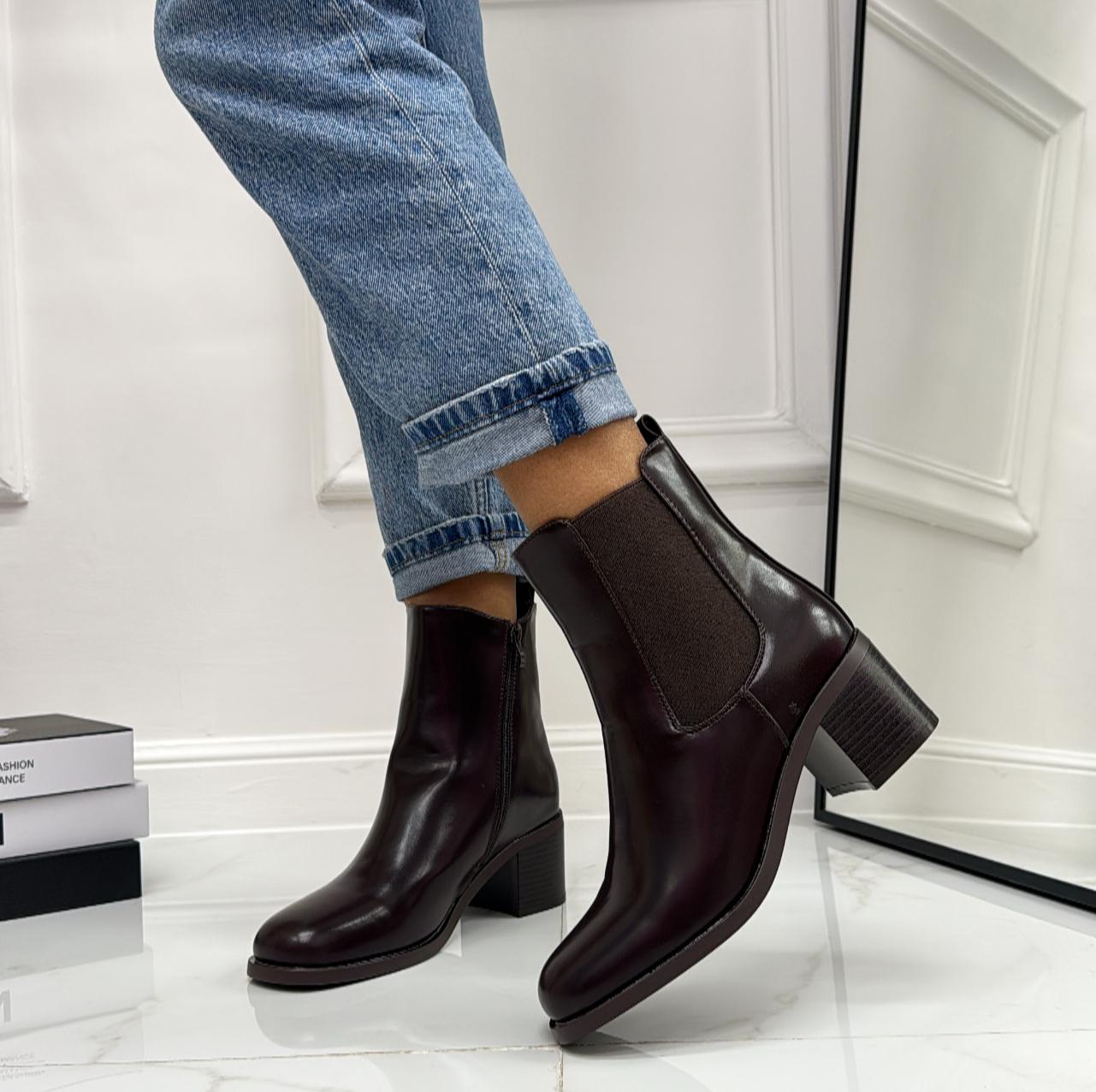 Lexia - Stivaletto Donna Scarpa Punta Casual Comodo Bordeaux