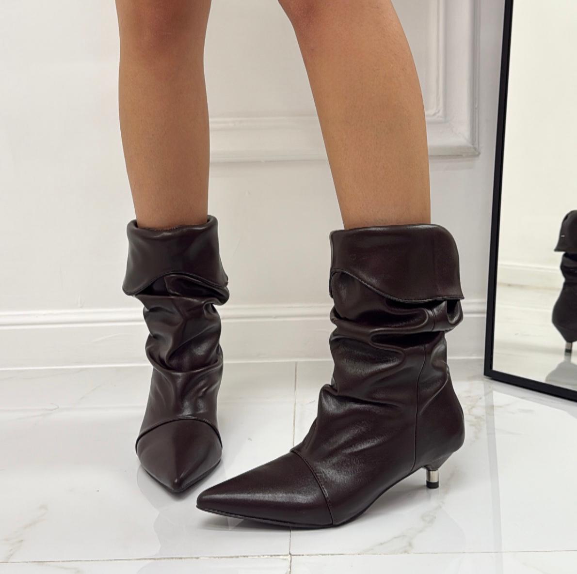 Charly - Stivale Alto Tacco Donna Marrone