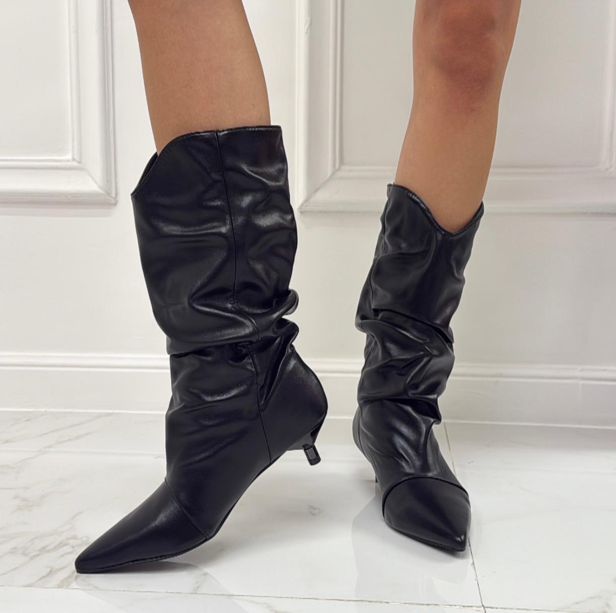 Charly - Stivale Alto Tacco Donna Nero