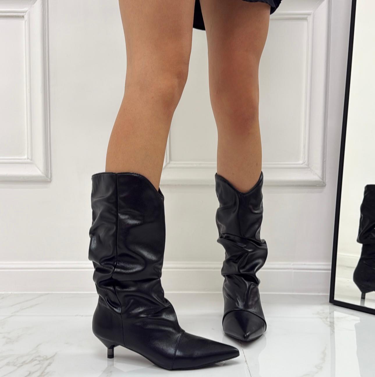 Charly - Stivale Alto Tacco Donna Nero