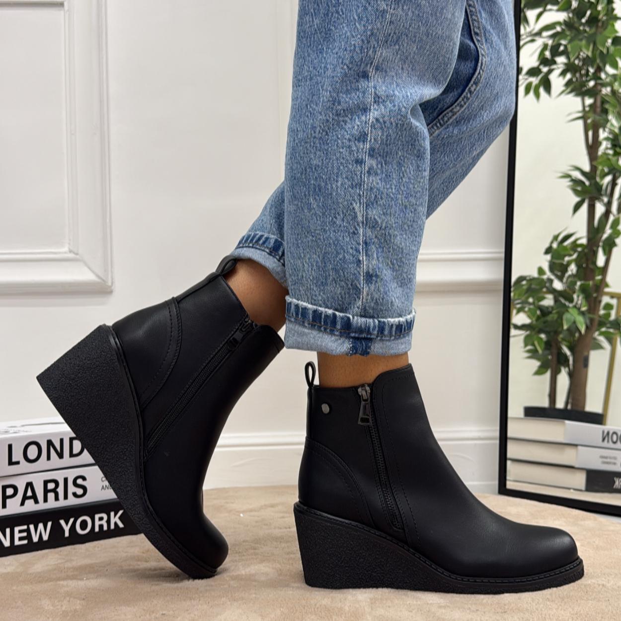 Nadia - Stivaletti Bassi Casual Comodo Nero