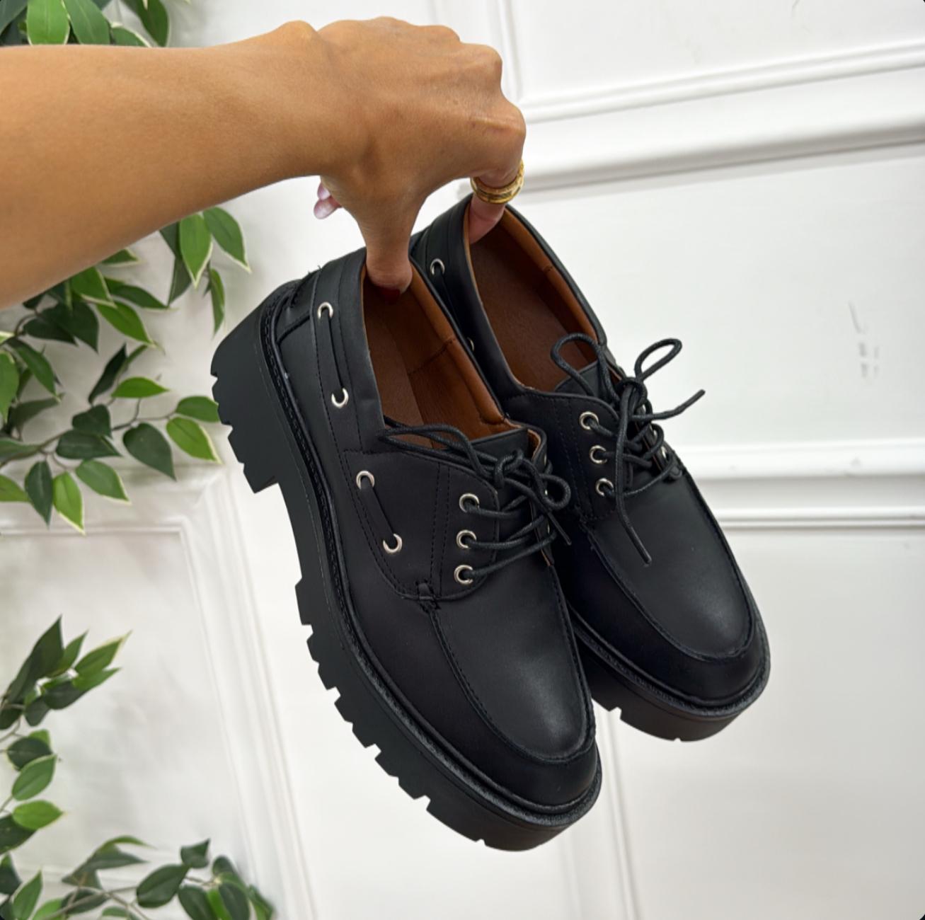 Gaia - Mocassino Donna Scarpa Casual Elegante Nero