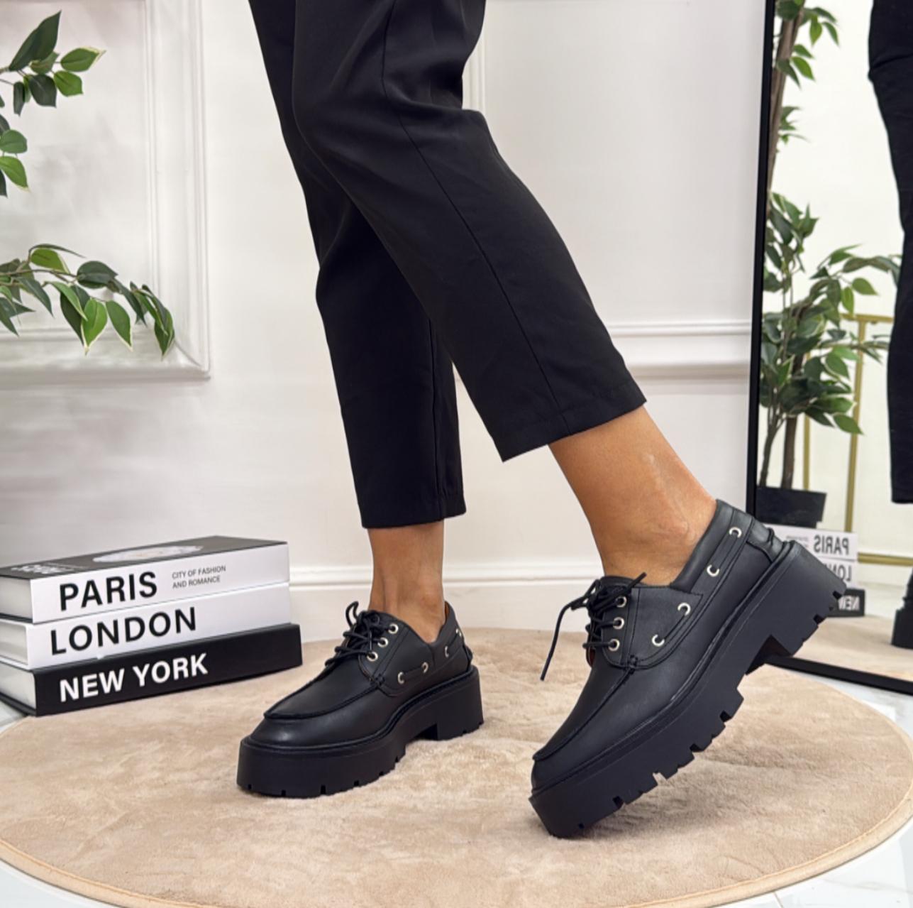 Gaia - Mocassino Donna Scarpa Casual Elegante Nero