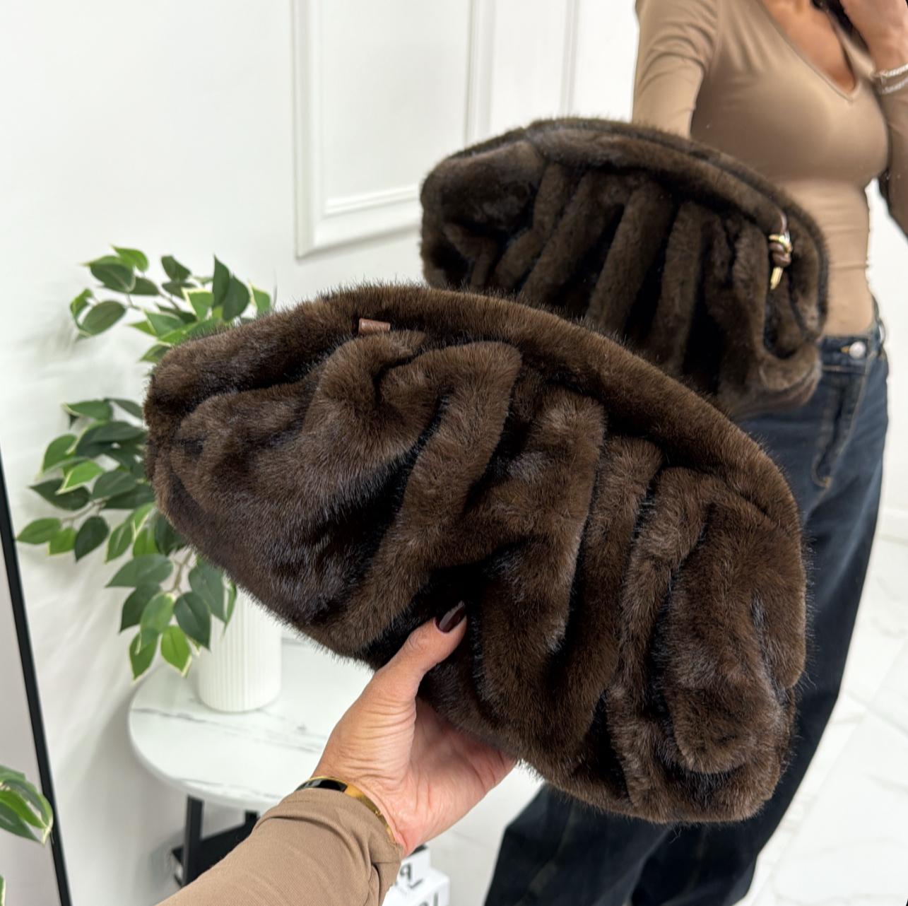 Miami -  Borsa Clutch in Eco - Pelliccia