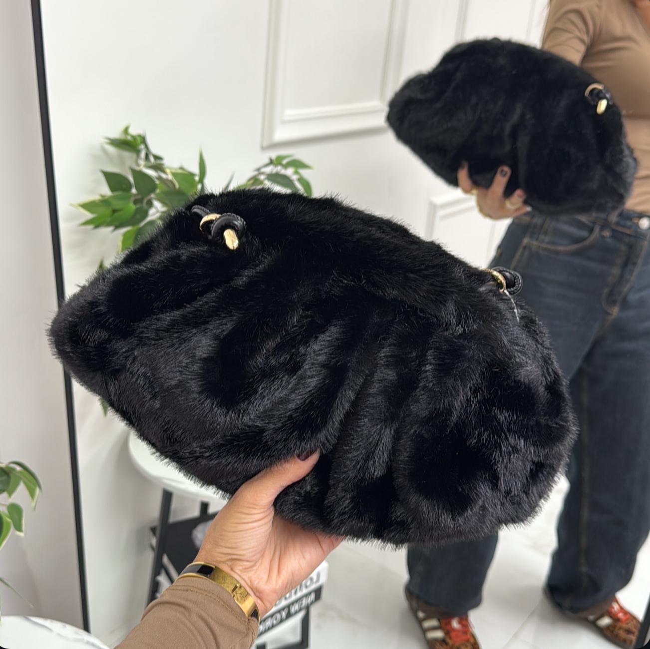 Miami -  Borsa Clutch in Eco - Pelliccia