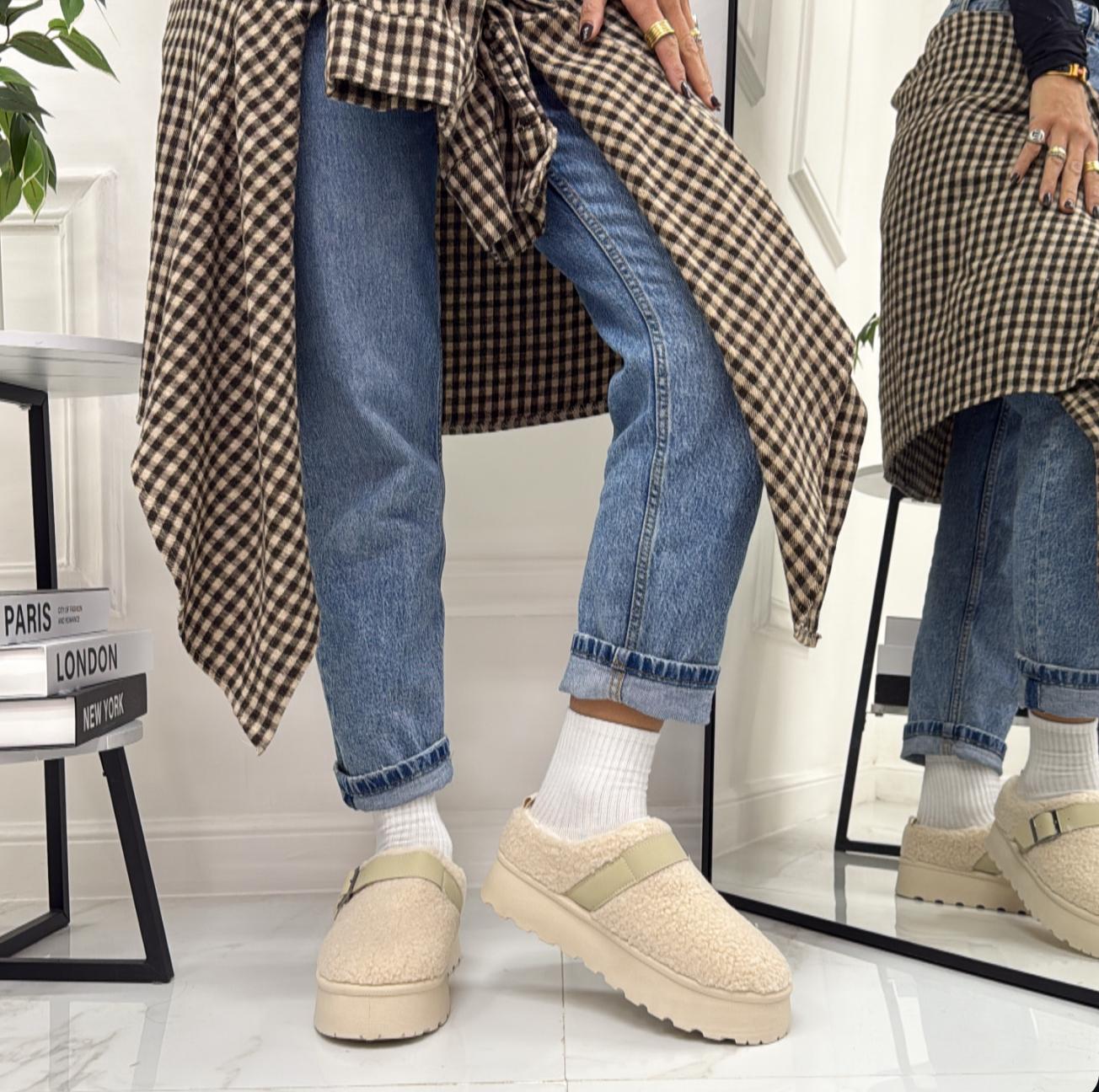 Gilda - Stivaletto Eskimo Boots Gomma Alta Beige